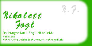 nikolett fogl business card
